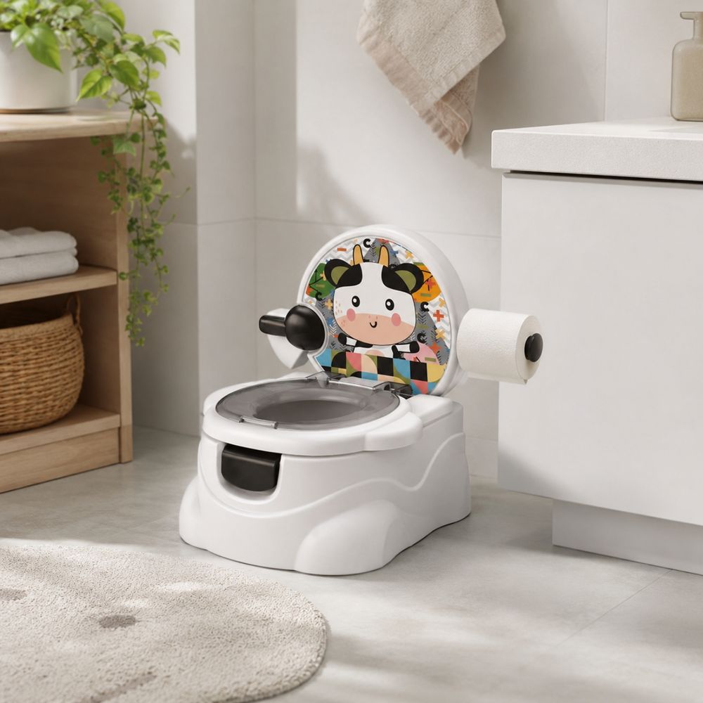 Little Angel - Baby Potty Seat Training Toilet Chair With Lid - Black
