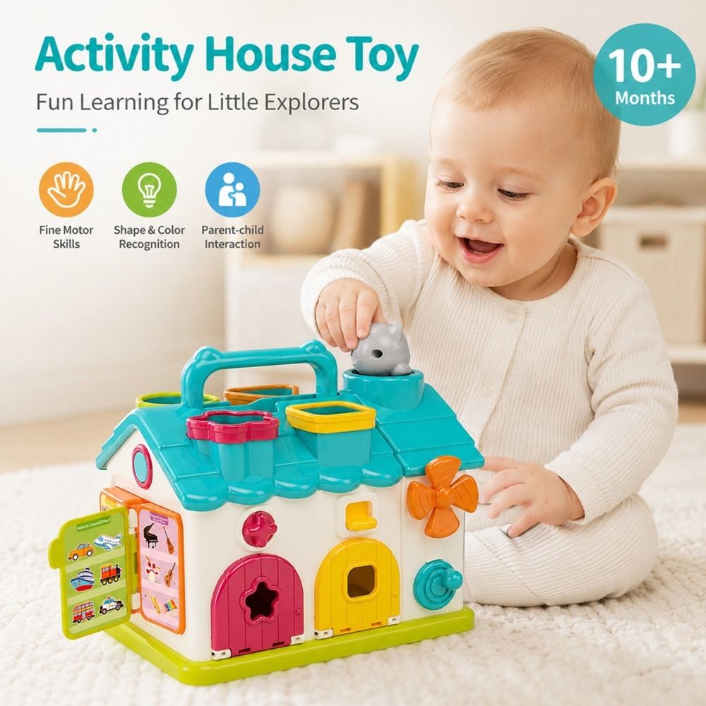 Goodway - Musical Learning Activity House Shape Sorter Toy