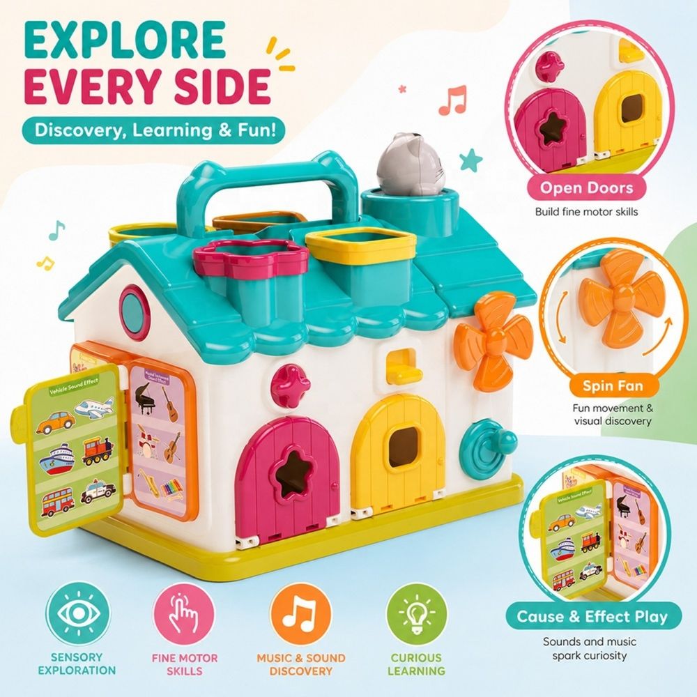 Goodway - Musical Learning Activity House Shape Sorter Toy