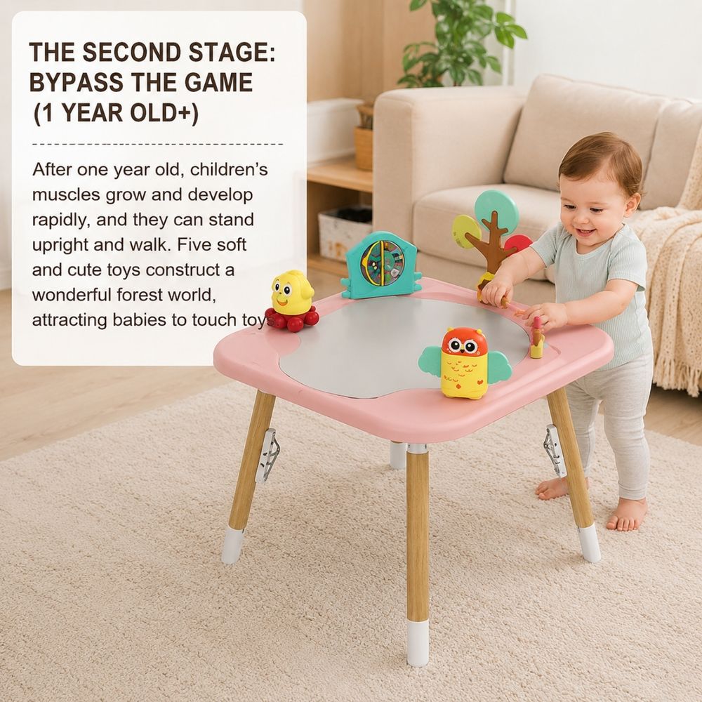 Little Angel - Baby Activity Center With 360 Degree Rotating Seat - Pink