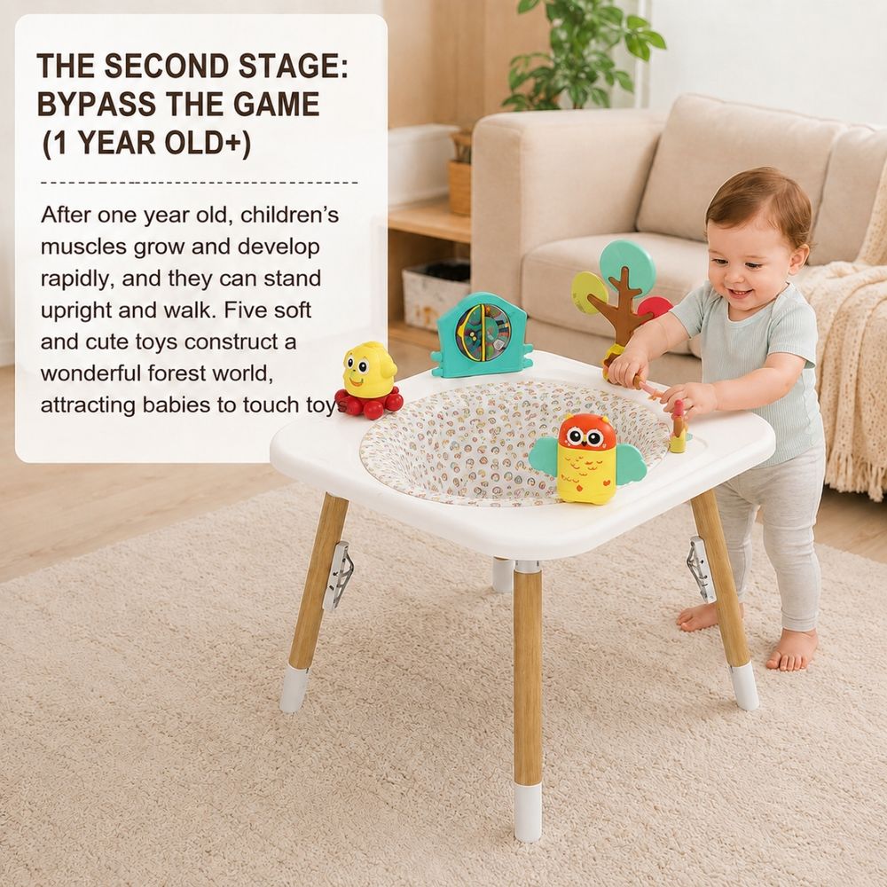 Little Angel - Baby Activity Center With 360 Degree Rotating Seat - White