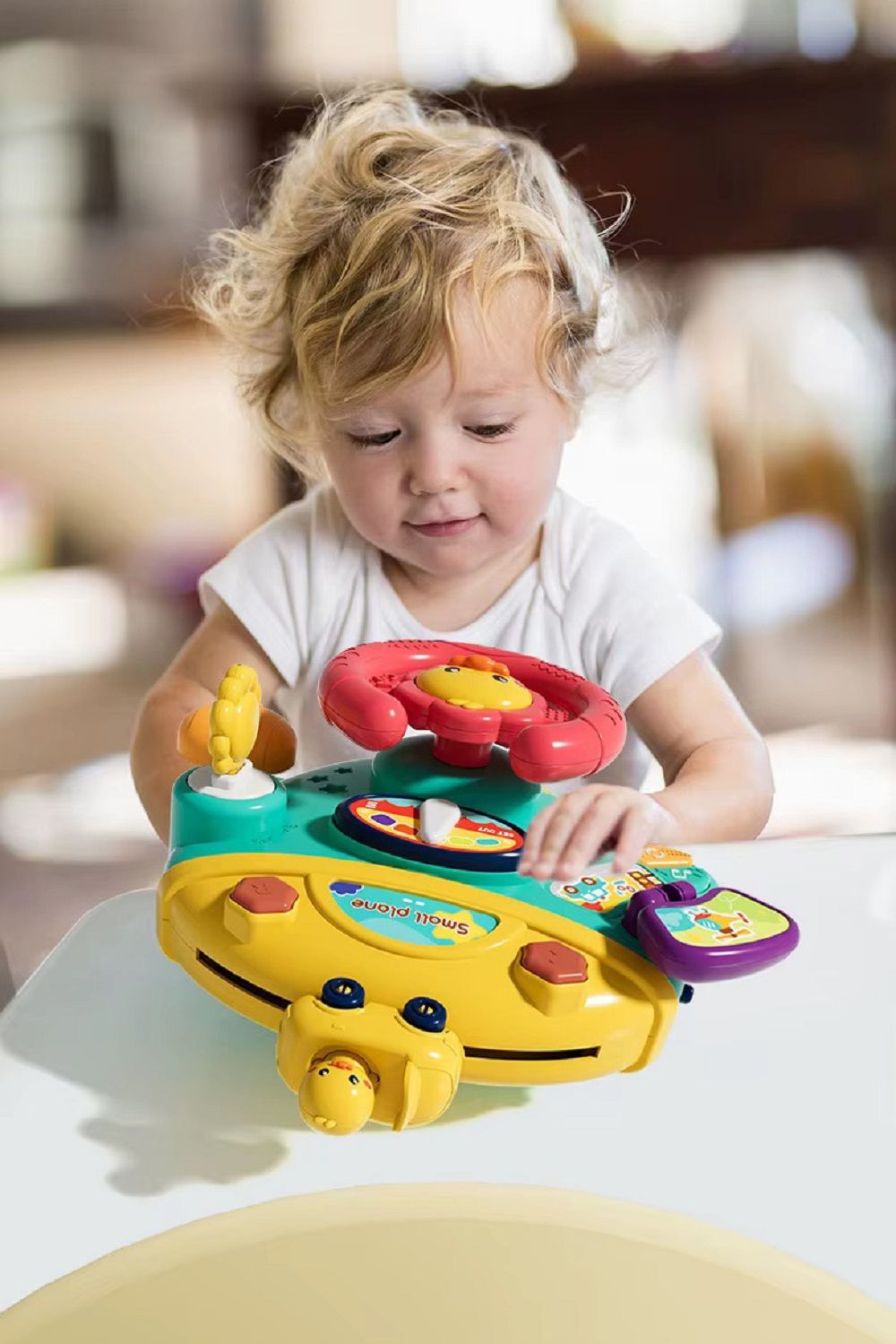 Little Angel Baby Driving Simulation Steering Wheel Toy - Color May Vary
