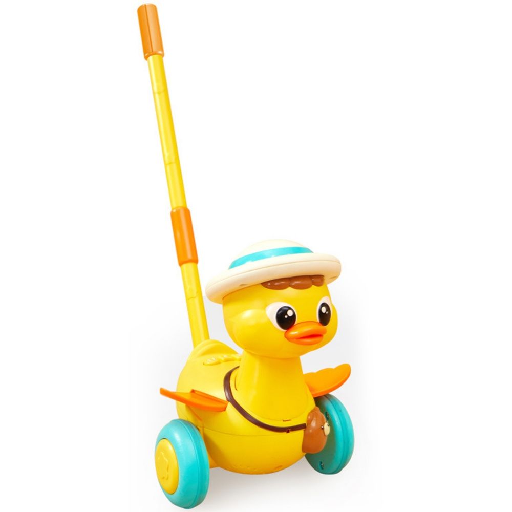 Little Angel - Duck Push Walking Toy For Kids With Stick - Yellow