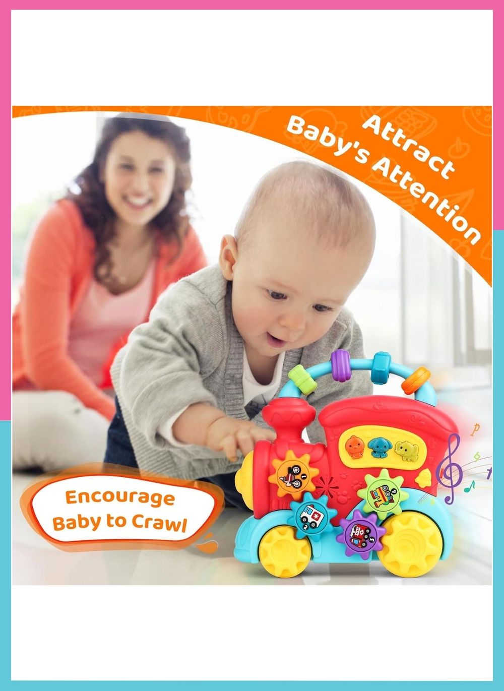 Little Angel Baby Interactive Musical Toy Train - Multicolor
