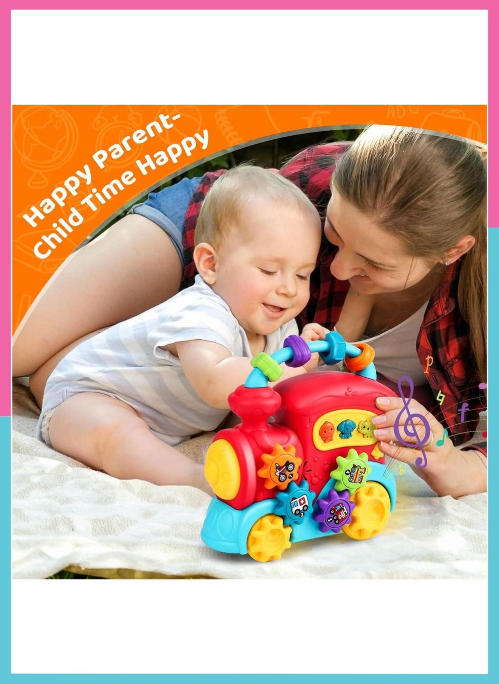 Little Angel Baby Interactive Musical Toy Train - Multicolor