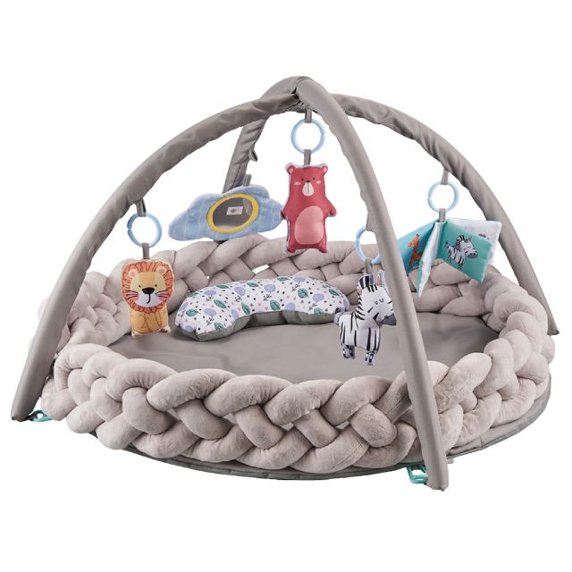 Little Angel - Baby Activity Gym With Hanging Toys - Grey
