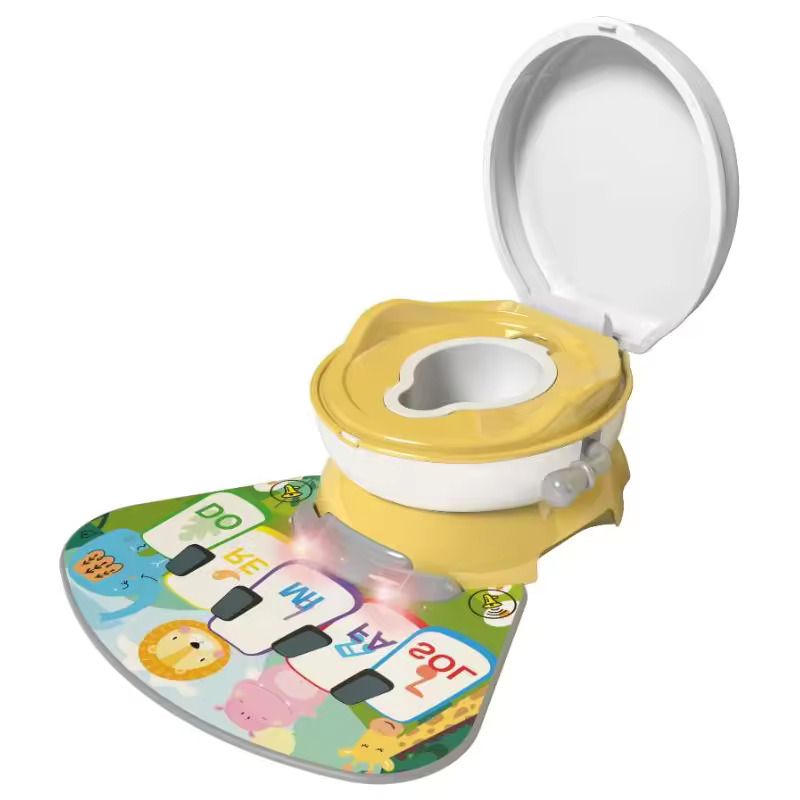 Little Angel Kids Potty Chair 3-In-1 Training Seat With Lid - Yellow