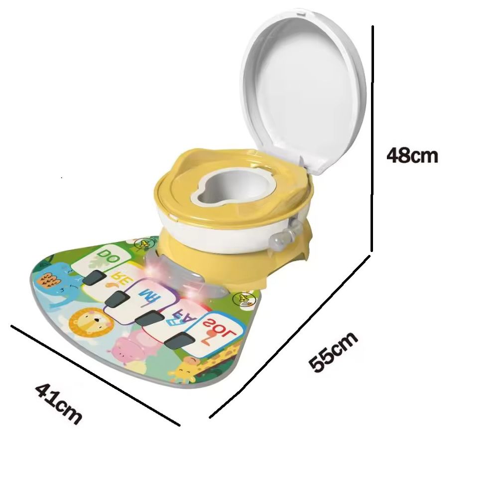 Little Angel Kids Potty Chair 3-In-1 Training Seat With Lid - Yellow