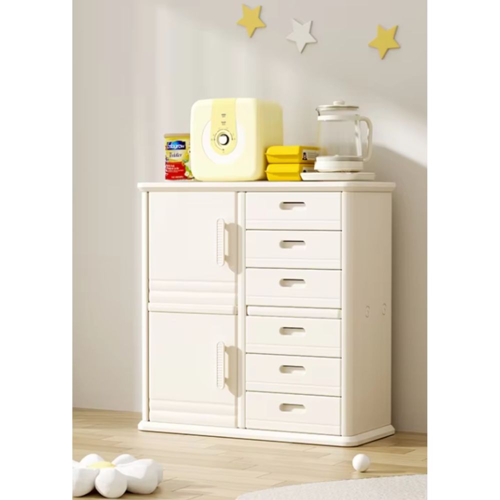 Little Angel - Baby Nursery Cabinet With Drawers & Shelves - Beige