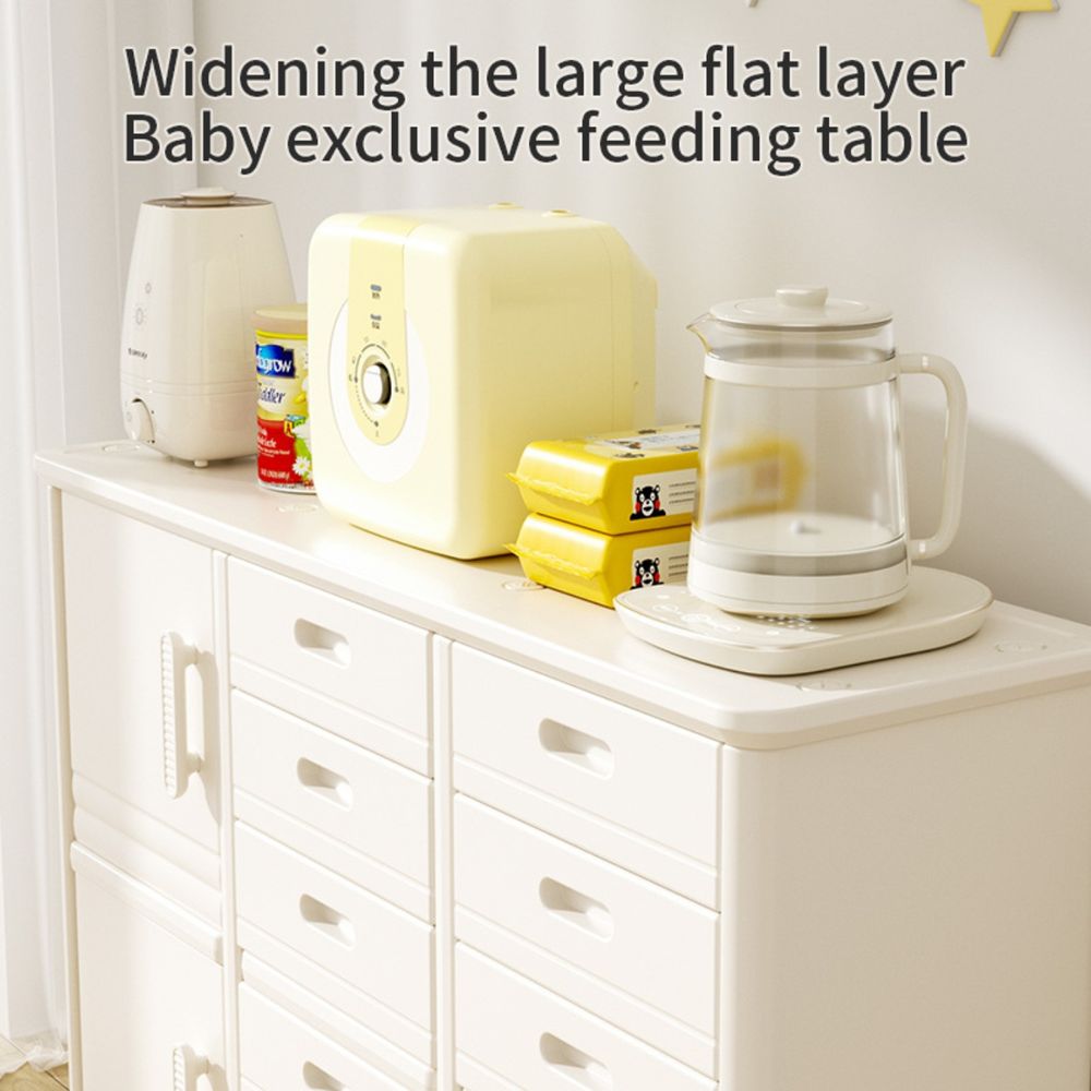 Little Angel - Baby Nursery Cabinet With Drawers & Shelves - Beige