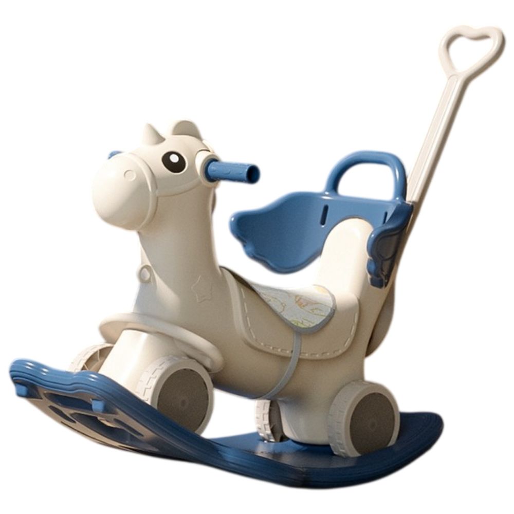 Little Angel - Kids' Rocking Horse Ride-On Toy With Handle & Backrest