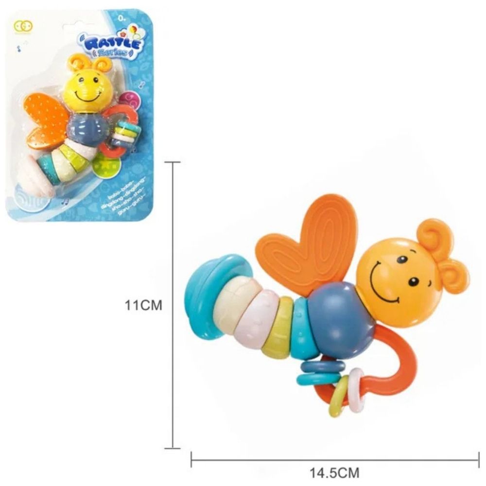Goodway - Baby Rattle Teether Toy With Twisting Body & Colorful Rings