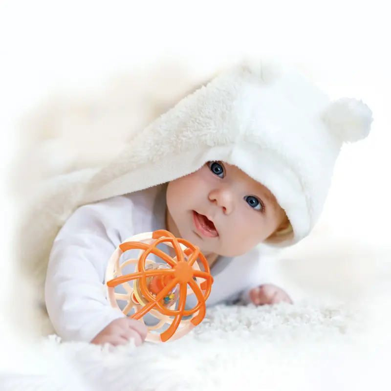 Goodway - Baby Gym Rattle Ball Toy With Rolling Sound - Orange
