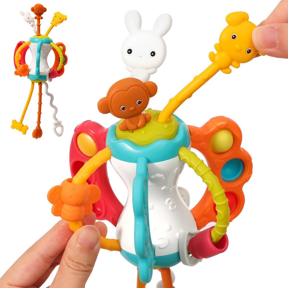 Goodway - Baby Hanging Rattle Teething Toy With Silicone Teether
