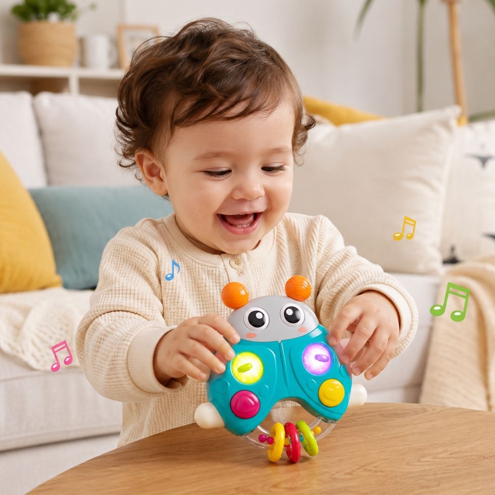 Goodway - Musical Light-Up Ladybug Baby Activity Toy - Blue