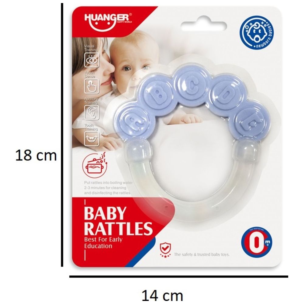 Huanger - Baby Paw Teether with Rattle - Blue