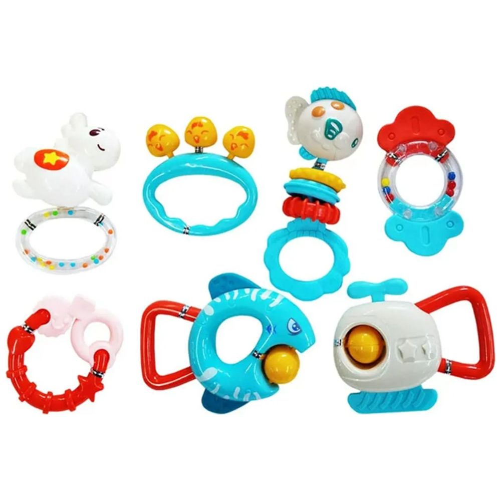 Huanger - Baby Rattles & Teether Set - 7pcs