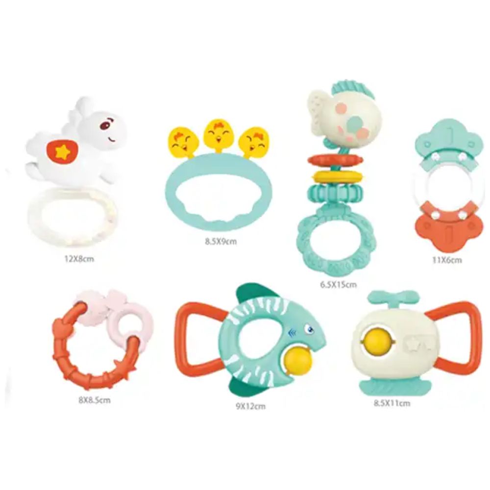 Huanger - Baby Rattles & Teether Set - 7pcs