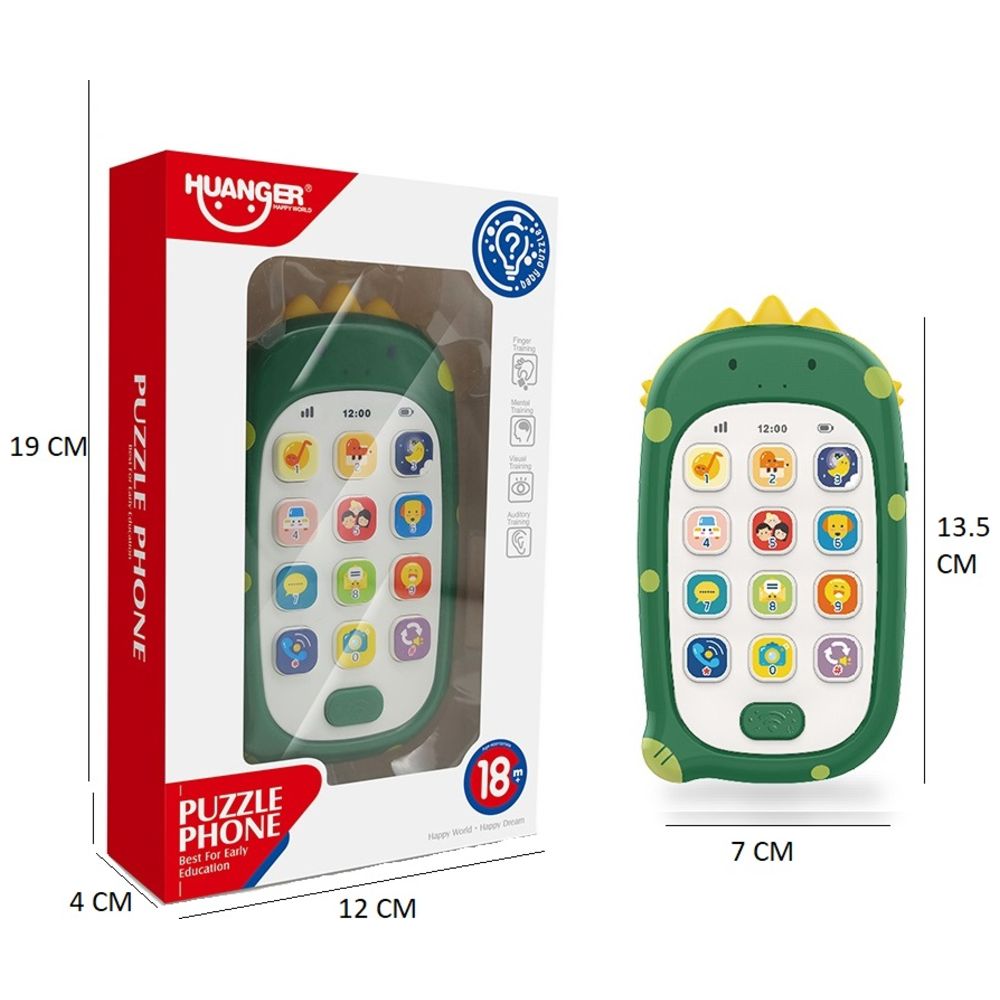 Huanger - Kid's Musical Fun Animal Mobile Phone - Dinosaur - Green