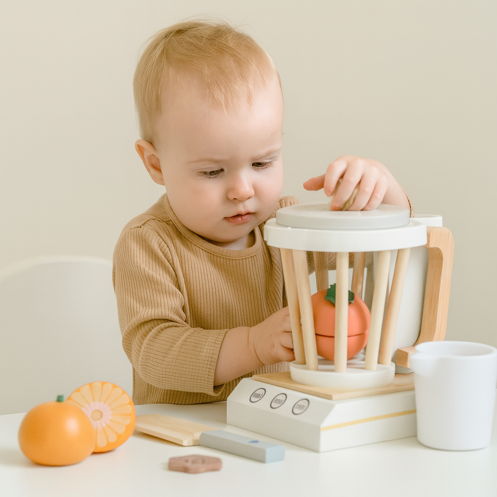 Little Angel Kids Wooden Blender Set - 7 Pcs