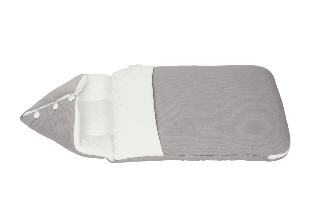 White&Grey - 2-in-1 Bamboo Cushioned Baby Sleeping Bag - Grey