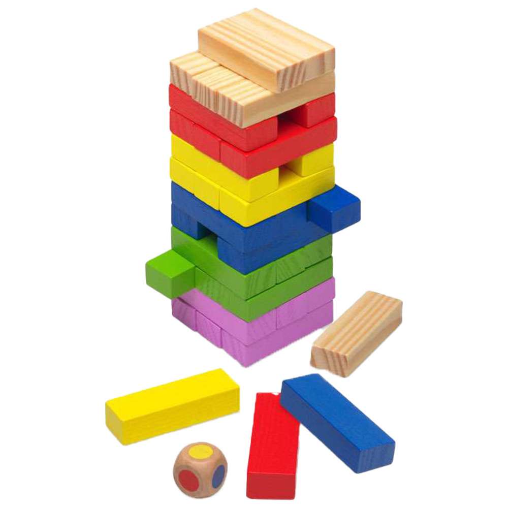 Cayro - Block & Block Stacking Toy With Metal Box - 37 Pcs