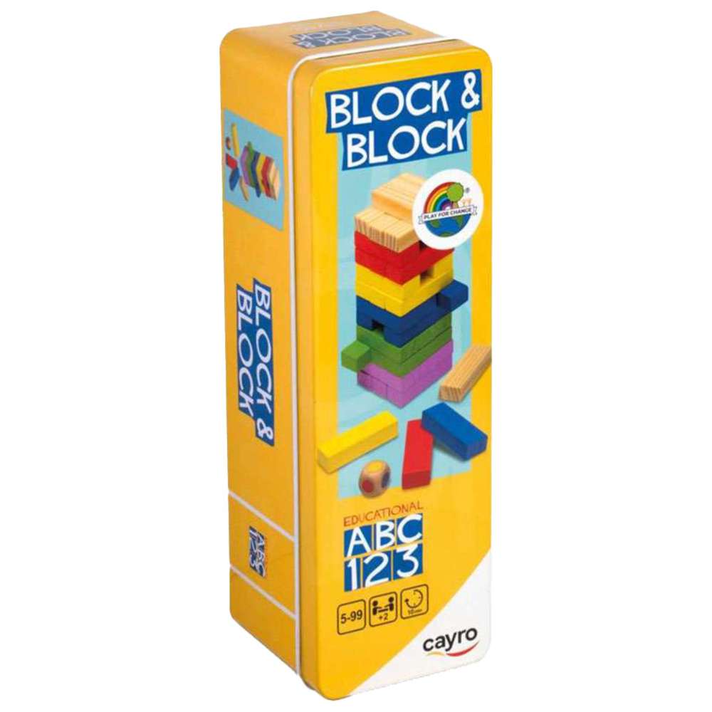 Cayro - Block & Block Stacking Toy With Metal Box - 37 Pcs