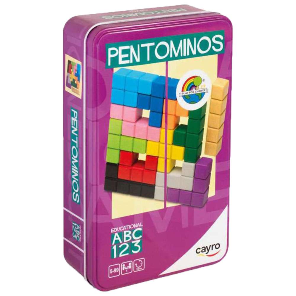 Cayro - Pentominos Stacking Toy w/ Metal Box - 12 Pcs