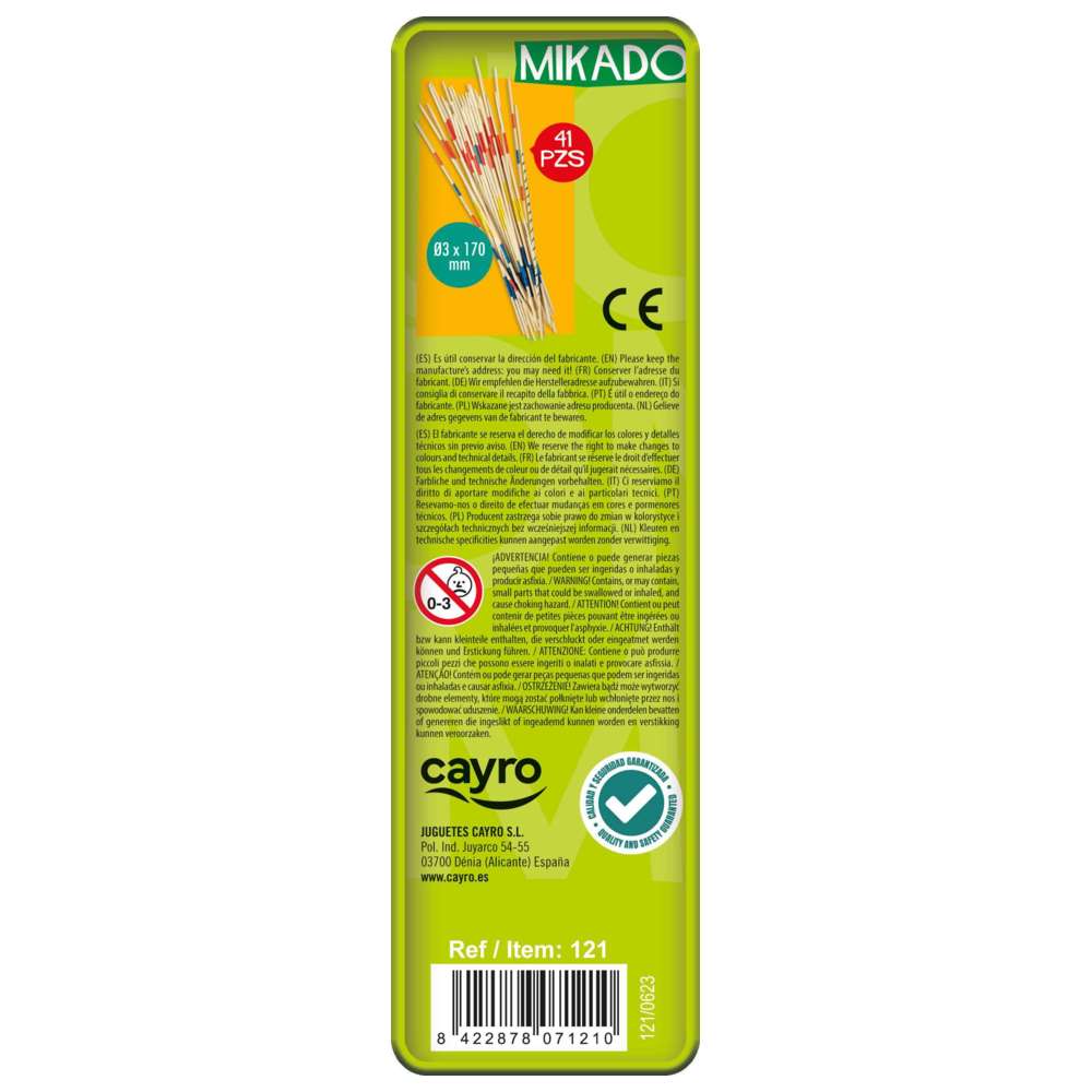 Cayro - Mikado Stick Board Game w/ Metal Box - 41 Pcs