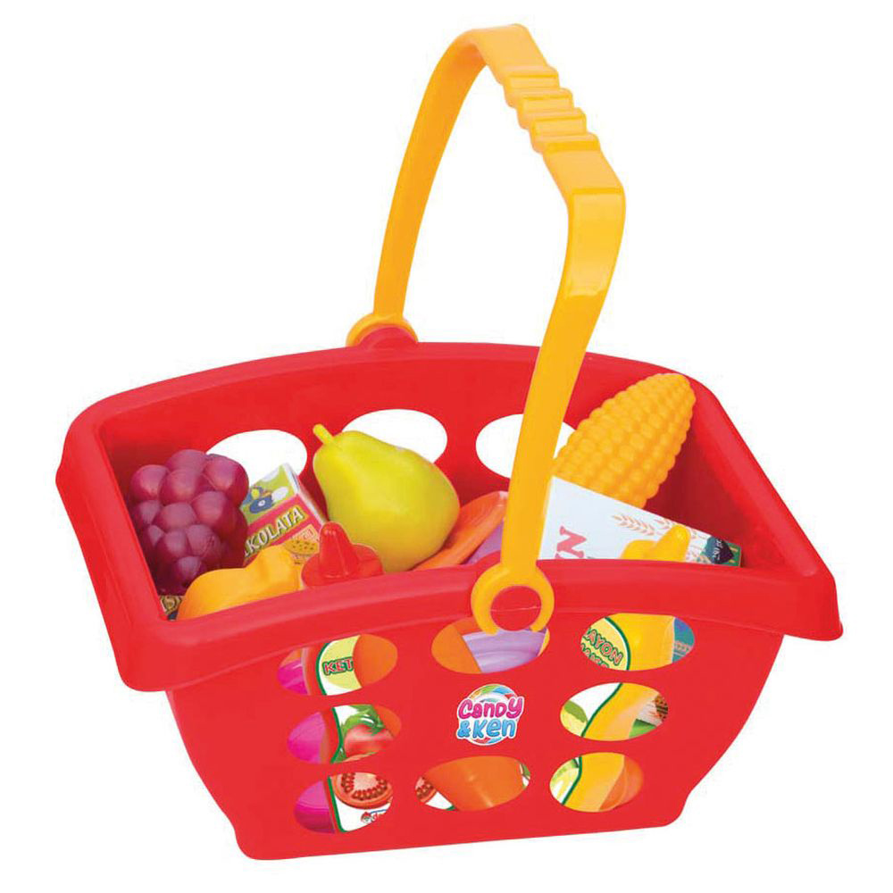 Dede - Candy And Ken Small Market Basket - 13 Pc Set