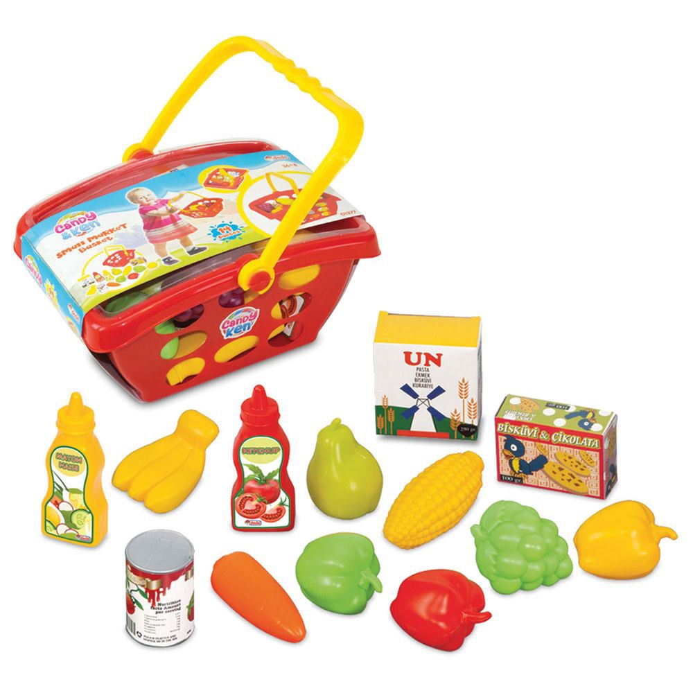 Dede - Candy And Ken Small Market Basket - 13 Pc Set