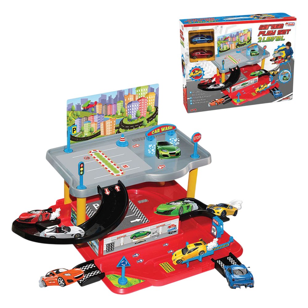 Dede - 2 Level Garage Playset - 26 Pc Set