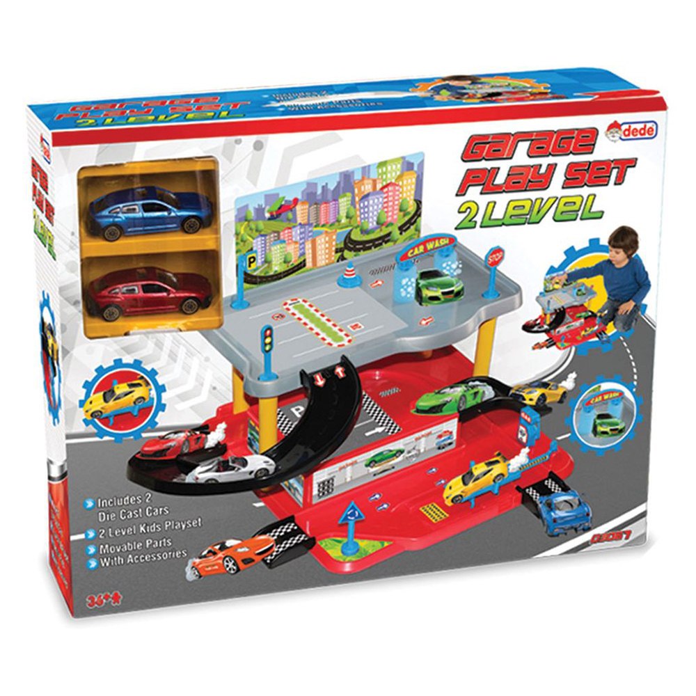 Dede - 2 Level Garage Playset - 26 Pc Set