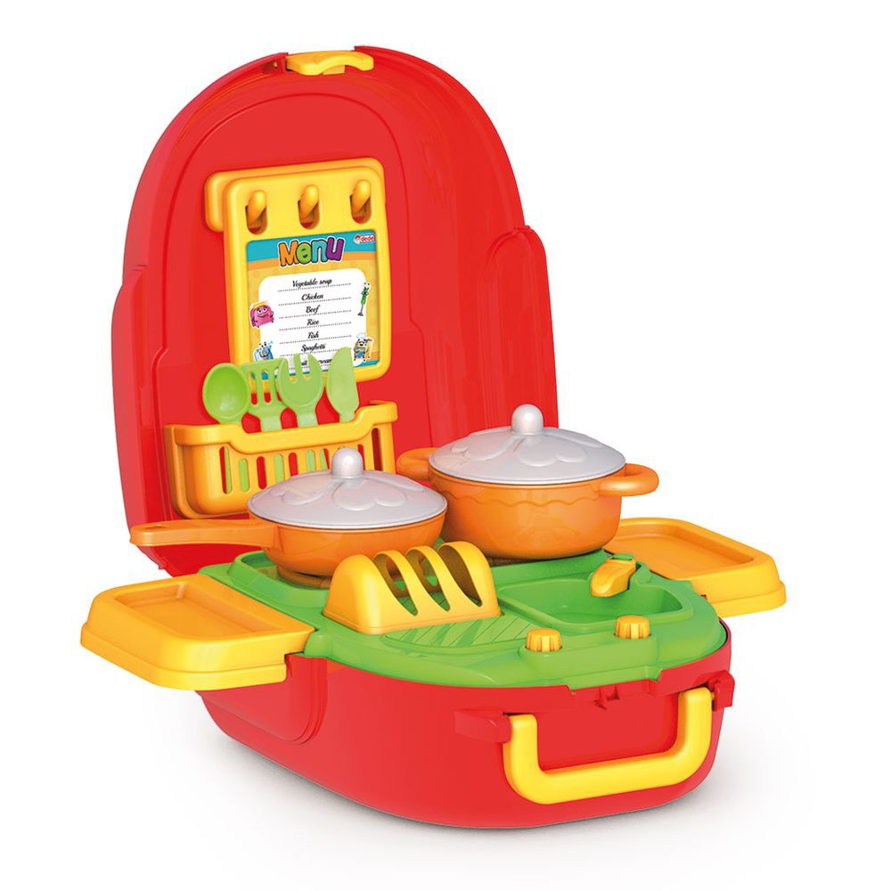 Dede - Candy And Ken Kitchen Set Backpack Playset - 9 Pc Set