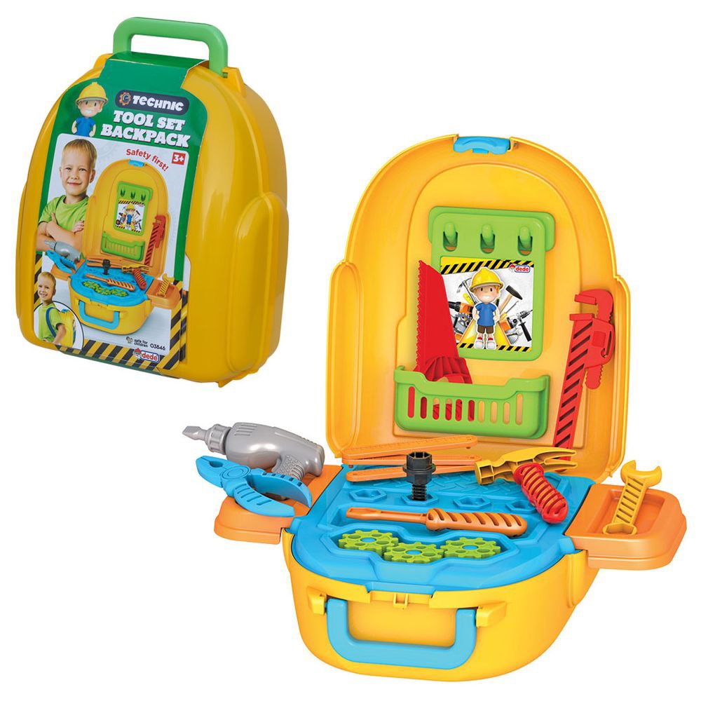 Dede - Technic Tool Set Backpack Playset - 12 Pc Set