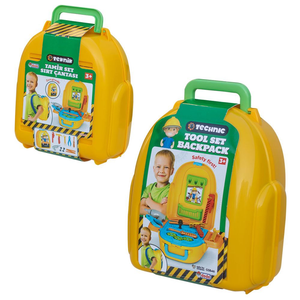 Dede - Technic Tool Set Backpack Playset - 12 Pc Set