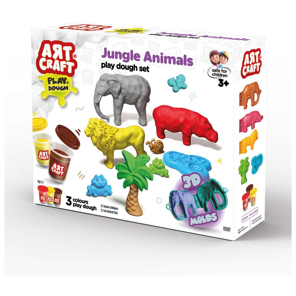 Dede - Art Craft Forest Animals Dough Set - 168 gm - 8 Pc Set