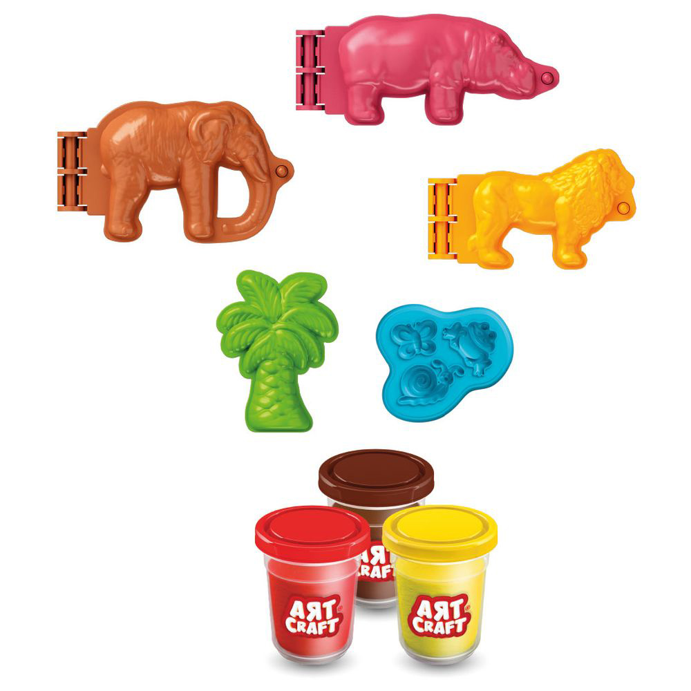 Dede - Art Craft Forest Animals Dough Set - 168 gm - 8 Pc Set