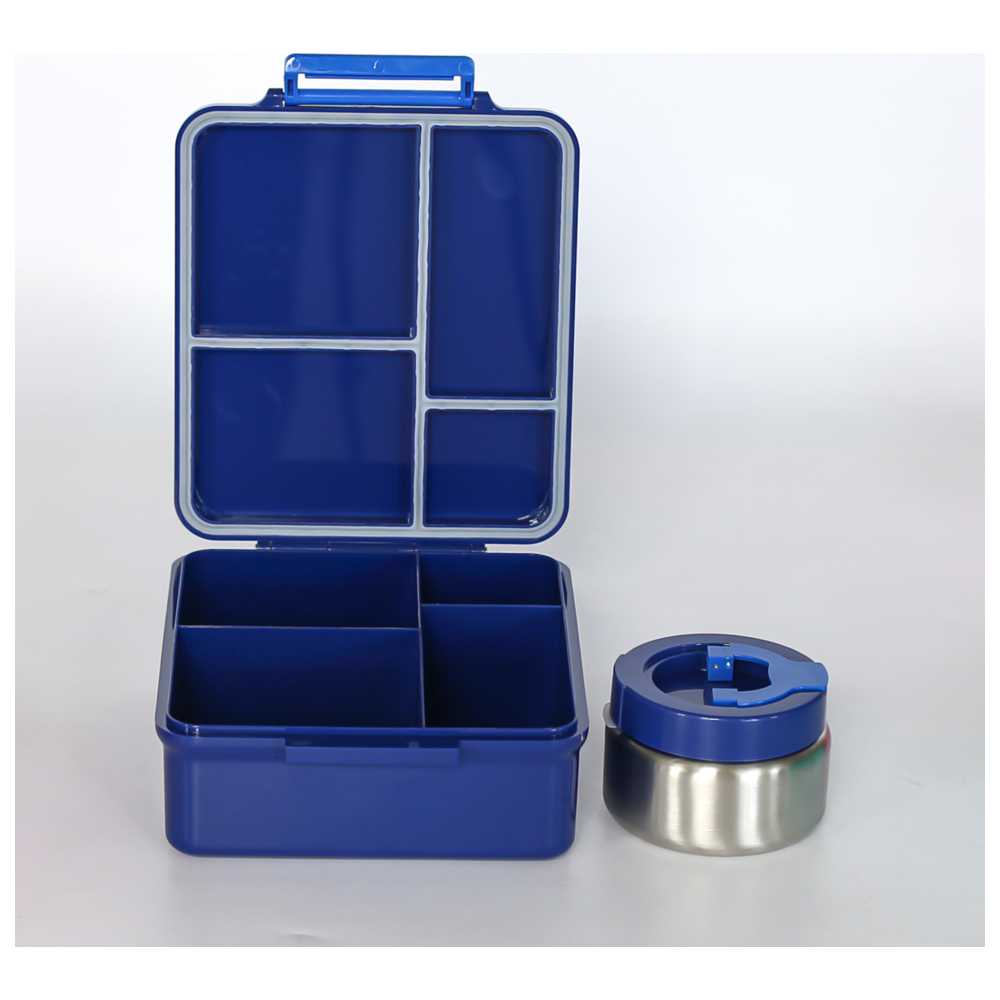 Tiny Wheel - Tiny Bite 4 Compartment Lunch Box w/ Thermos - Blue Space - 1350 ml