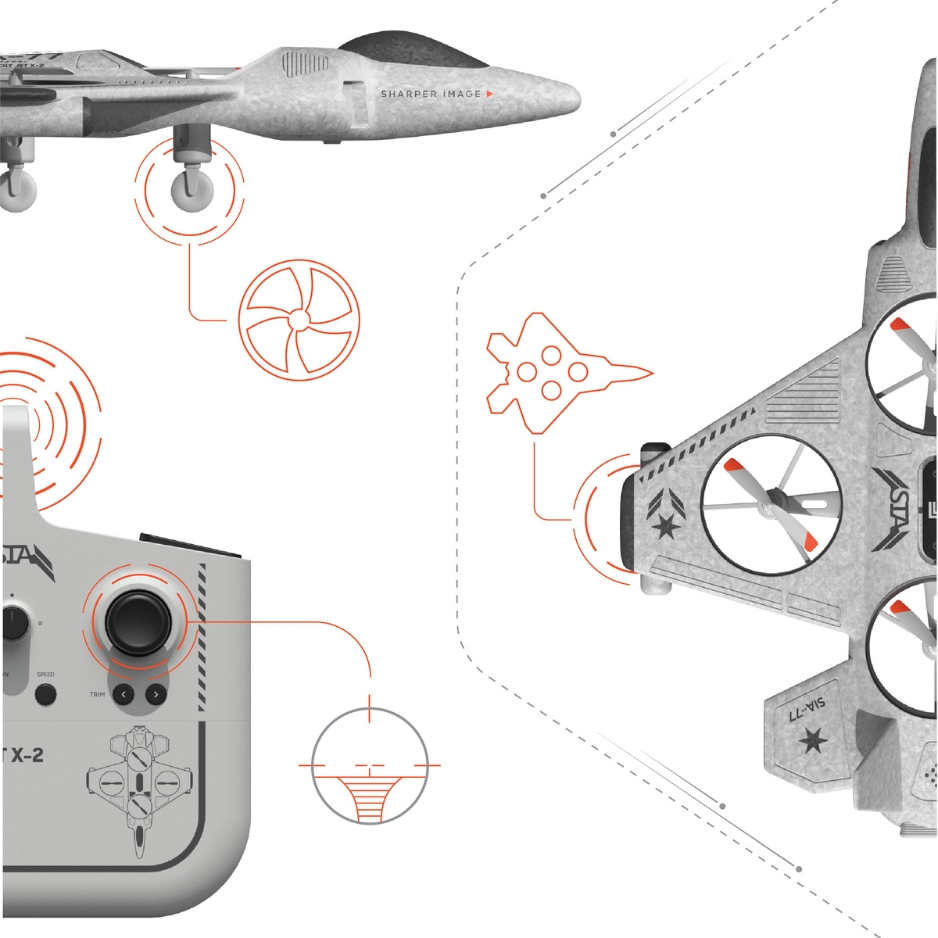 Sharper Image - Thunderbolt Jet X-2 Stunt Drone