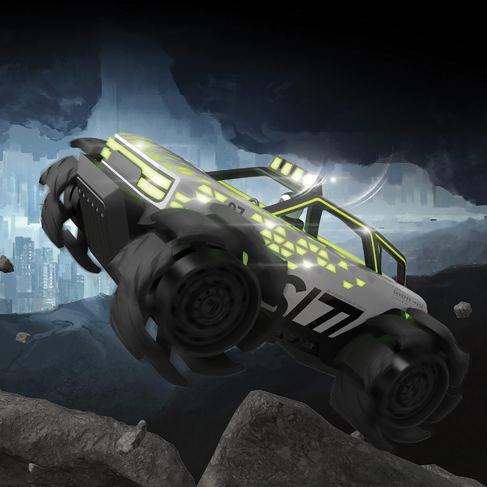 Sharper Image - Phantom Crawler RC Light-Up Truck Action Toy - White