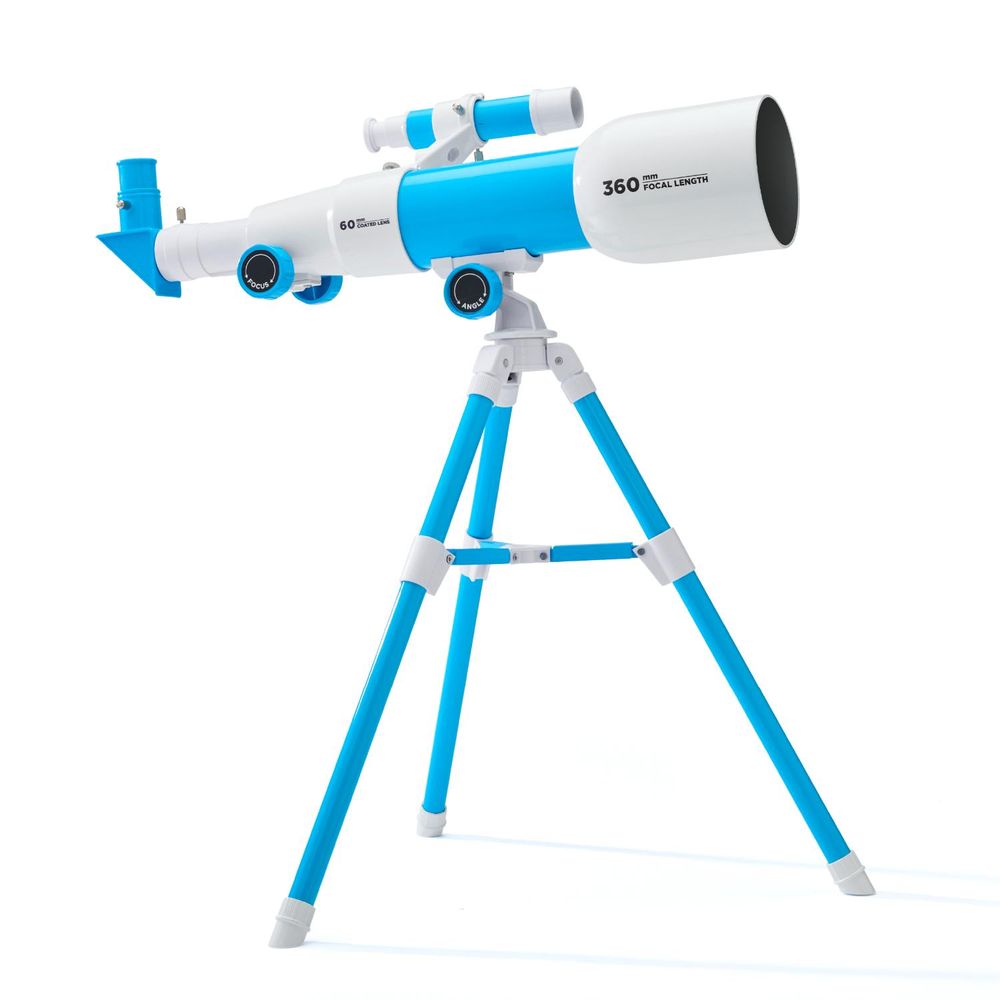 Discovery Mindblown - Stem Toy Telescope With Adjustable Tripod - White/Blue