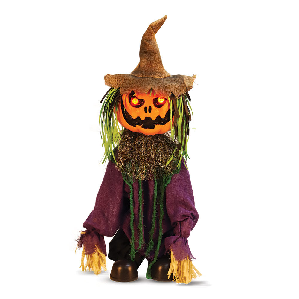 Mad Toys - Halloween Decoration - Spooky Standing Scarecrow With Light-Up Eyes