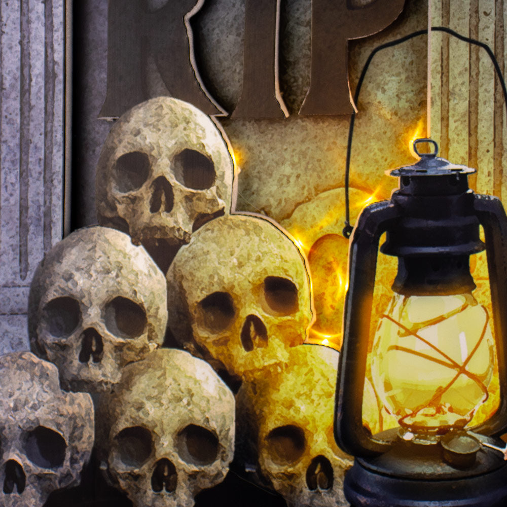 Mad Toys - Halloween Decoration - Light-Up Tombstone