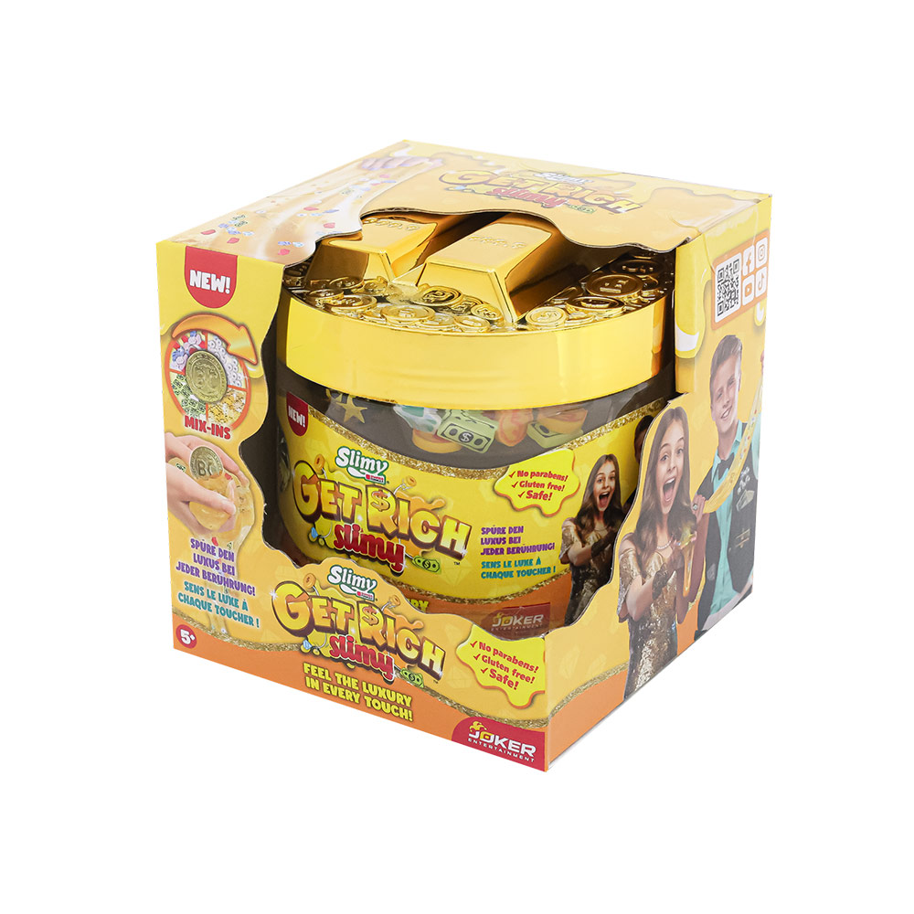Slimy - Get Rich Luxury Glitter Slime With Money Mix-Ins - Color May Vary - 1 Pc