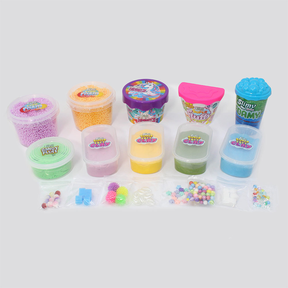 Slimy - Sensory Compound Set With10 Pots Of ASMR Slimy Fun