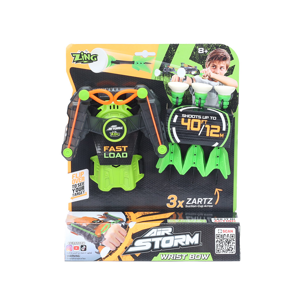 Zing - Air Storm Wrist Bow Launcher Set - Green