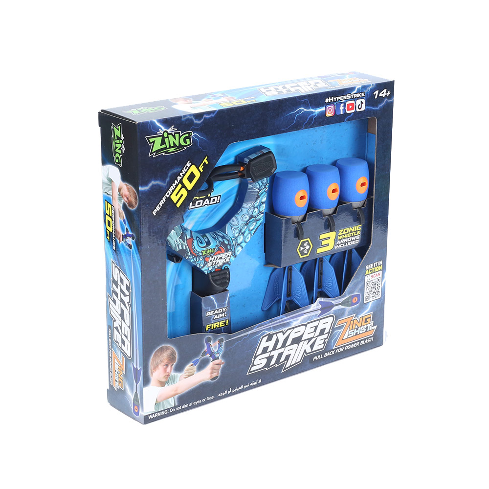 Zing - Hyper Strike Zing Shot Power Launcher Set - Blue