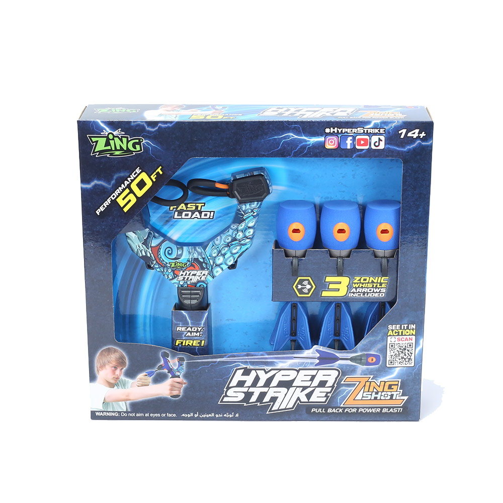 Zing - Hyper Strike Zing Shot Power Launcher Set - Blue