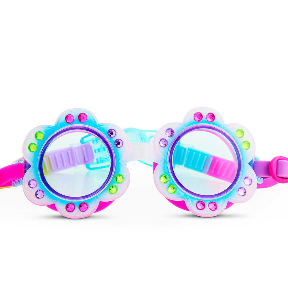 Bling2o - Girl's Blossom Blue Petals Swim Goggles - Multicolor